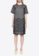 P.A.R.O.S.H Sorgente Floral Embroidered Dress Black D726012SORGENTE_013