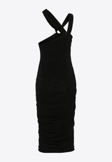 Isabel Marant Ethel Ruched Midi Dress Black RO0787FAC2J12I_01BK