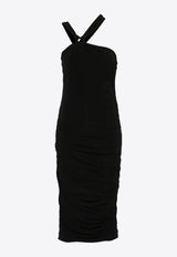 Isabel Marant Ethel Ruched Midi Dress Black RO0787FAC2J12I_01BK