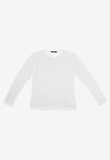 La Rose Long-Sleeved Jersey T-shirt White TS001008LISCIO_WHITE