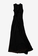 Ann Demeulemeester Leah Asymmetric Maxi Dress Black B0012534FA132_099