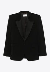 Saint Laurent Single-Breasted Wool Tuxedo Jacket Black 818718Y7E63_1000