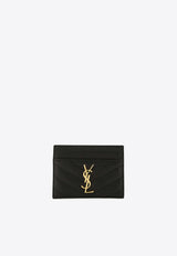 Saint Laurent Cassandre Quilted Leather Cardholder Black 423291BOW01_1000