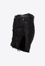 Rick Owens Cut Offs Megacrust Denim Shorts Black RO01E7381BMT_09