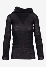 Ann Demeulemeester Tizziana Long-Sleeved Knit Top Black B0010916FA059_099