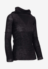 Ann Demeulemeester Tizziana Long-Sleeved Knit Top Black B0010916FA059_099
