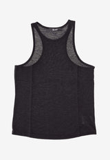 La Rose Essential Mesh Tank Top Black TP002008_BLACK
