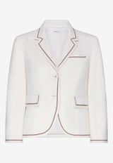 Thom Browne Cashmere Single-Breasted Blazer White FBC812BF0765_100
