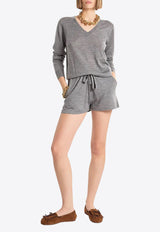 P.A.R.O.S.H Linfa Wool and Silk Sweater Gray D511668LINFA25_018
