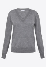 P.A.R.O.S.H Linfa Wool and Silk Sweater Gray D511668LINFA25_018