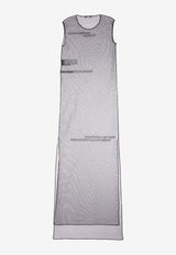 Ann Demeulemeester Seda Sheer Mesh Maxi Dress Gray B0012535FA585_099