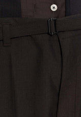 Lemaire High-Rise Tailored Pants Dark Brown PA1198LF414_BR599