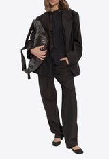 Lemaire High-Rise Tailored Pants Dark Brown PA1198LF414_BR599
