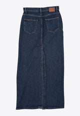P.A.R.O.S.H Joy Maxi Denim Skirt Denim D621128JOY_1000