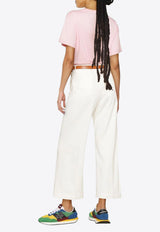 Ralph Lauren Cropped Wide-Leg Pants White 211873988002_100