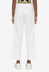 P.A.R.O.S.H Logo Embroidered Striped Track Pants White D230458PINO_002