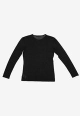 La Rose Long-Sleeved Jersey T-shirt Black TS001008LISCIO_BLACK