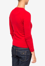 La Rose Essential Cashmere Cardigan Red GDC22801C_40063