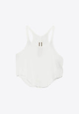 Rick Owens DRKSHDW Basic Vintage-Effect Tank Top with Strap White DS01E3100BH_11