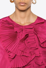 P.A.R.O.S.H Pimpy Ruffled Mini Dress Pink D731358PIMPY_042