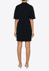 P.A.R.O.S.H Roma V-neck Mini Dress Navy D550892ROMA25_012