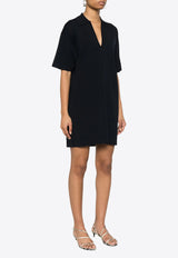 P.A.R.O.S.H Roma V-neck Mini Dress Navy D550892ROMA25_012