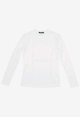 La Rose Essential Long-Sleeved T-shirt White TS001008COSTINE_WHITE