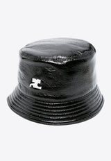 Courrèges Logo Embroidered Bucket Hat Black 124ACP005VY0014_9999