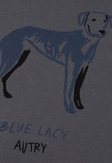 Autry Lacy Water Print Crewneck Sweatshirt Gray SWPM76_JF