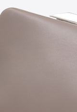 The Attico Day Off Nappa Leather Clutch Bag Taupe 247WAH49L001_326