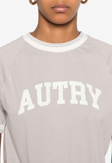 Autry Logo Print Crewneck T-shirt Gray TSPW94_CF