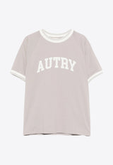 Autry Logo Print Crewneck T-shirt Gray TSPW94_CF