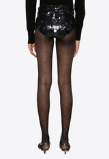 P.A.R.O.S.H Glow Sequined Mini Shorts Black D210570GLOW_037
