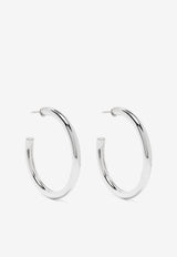 Lemaire Medium Classic Hoop Earrings Silver JW0096LO0042_BK927