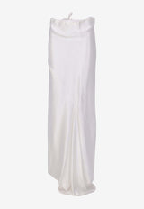 Ann Demeulemeester Eveline Satin Maxi Skirt White B0010457FA573_002