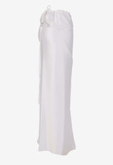 Ann Demeulemeester Eveline Satin Maxi Skirt White B0010457FA573_002