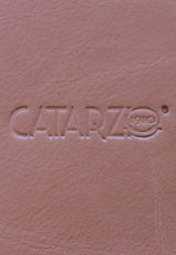 La Rose Leather Trim Vase Beige P22CAT_95