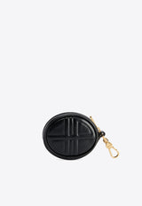 Patou Mini JP Leather Pouch Keyring Black SL0035000_999B