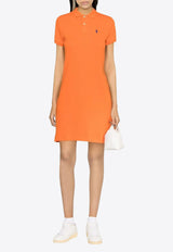 Ralph Lauren Pony Mini Polo T-shirt Dress Orange 211799490015_800