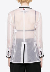 Thom Browne Semi-Sheer Organza Blazer White FBC927B05762_100