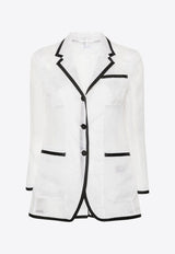 Thom Browne Semi-Sheer Organza Blazer White FBC927B05762_100