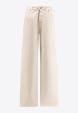 Balenciaga Logo Patch Loose Pants Cream 786468TJW94_9000_White_32772834