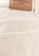 Balenciaga Logo Patch Loose Pants Cream 786468TJW94_9000_White_32772834