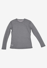 La Rose Long-Sleeved Jersey T-shirt Gray TS001008LISCIO_GREY