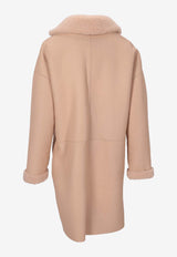 La Rose Single-Breasted Fur Coat Pink 1522CO_PANNA