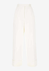 Thom Browne High-Rise Tailored Pants White FTC499AF0829_100