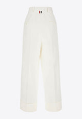 Thom Browne High-Rise Tailored Pants White FTC499AF0829_100