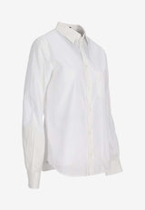 Ann Demeulemeester Betty Long-Sleeved Poplin Shirt White B0011355FA555_001