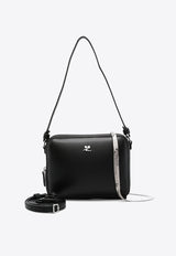 Courrèges Cloud Calf Leather Shoulder Bag Black 424GSA146CR0065_9999