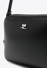 Courrèges Cloud Calf Leather Shoulder Bag Black 424GSA146CR0065_9999